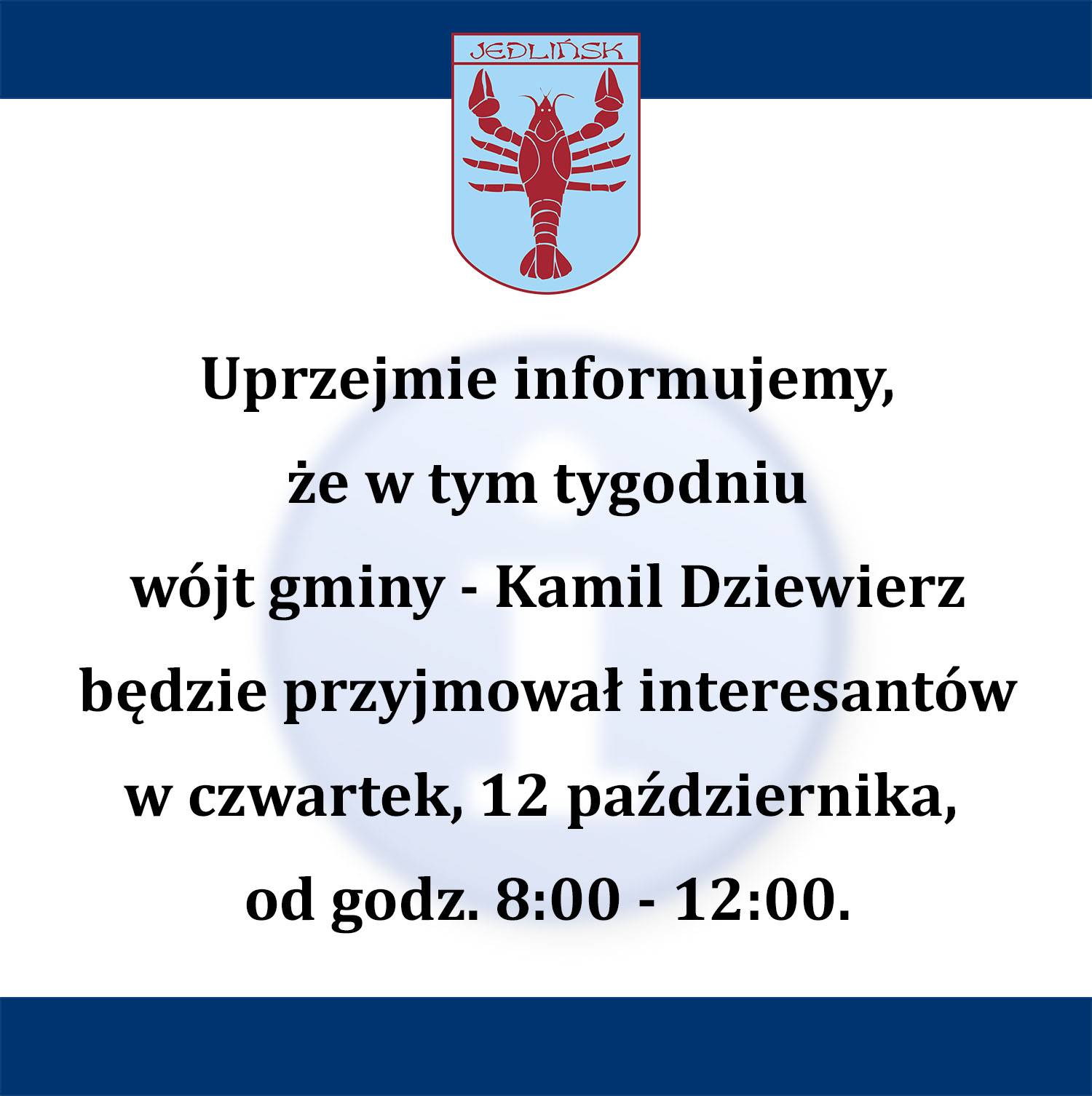 W tym tygodniu Wójt przyjmuje interesantów w czwartek