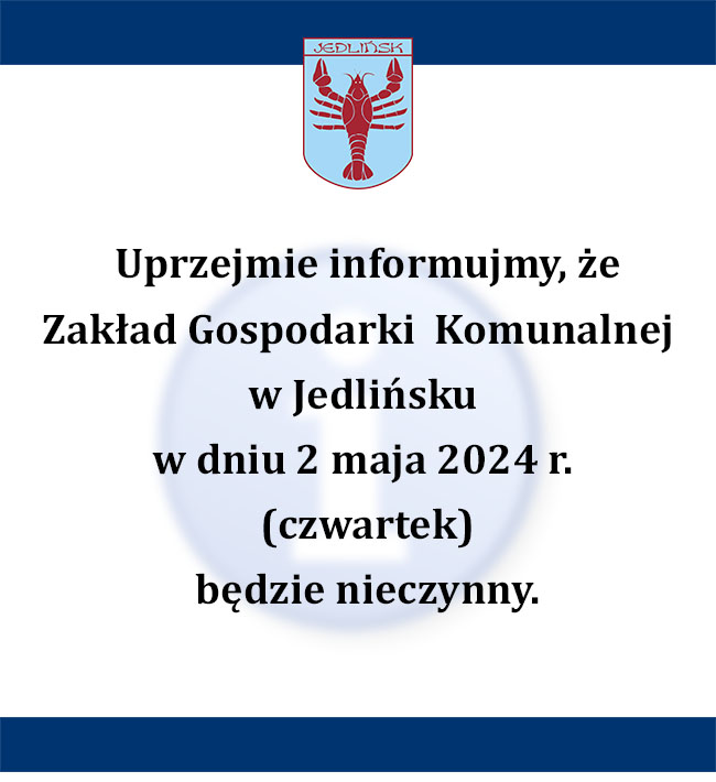 Zakład Gospodarki Komunalnej nieczynny!