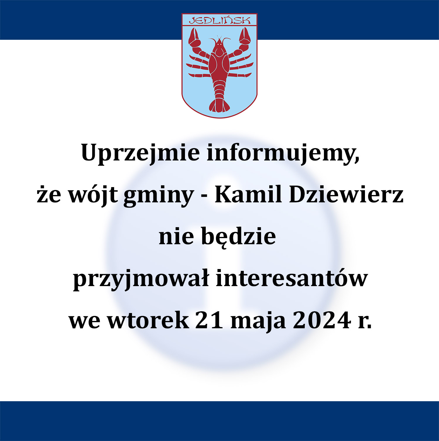 Wójt nie będzie przyjmował interesantów we wtorek