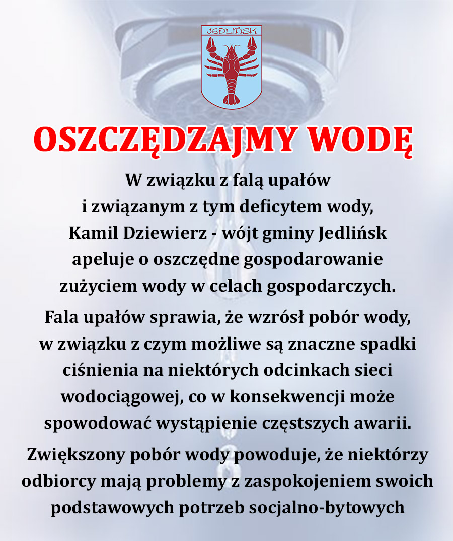 Oszczędzajmy wodę!