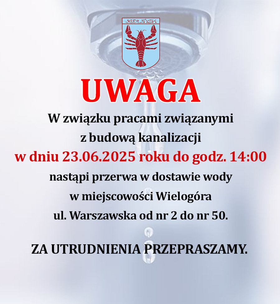 Wielogóra - przerwa w dostawie wody