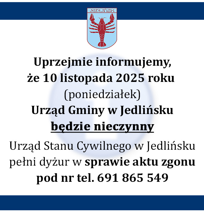10 LISTOPADA - URZĄD NIECZYNNY!