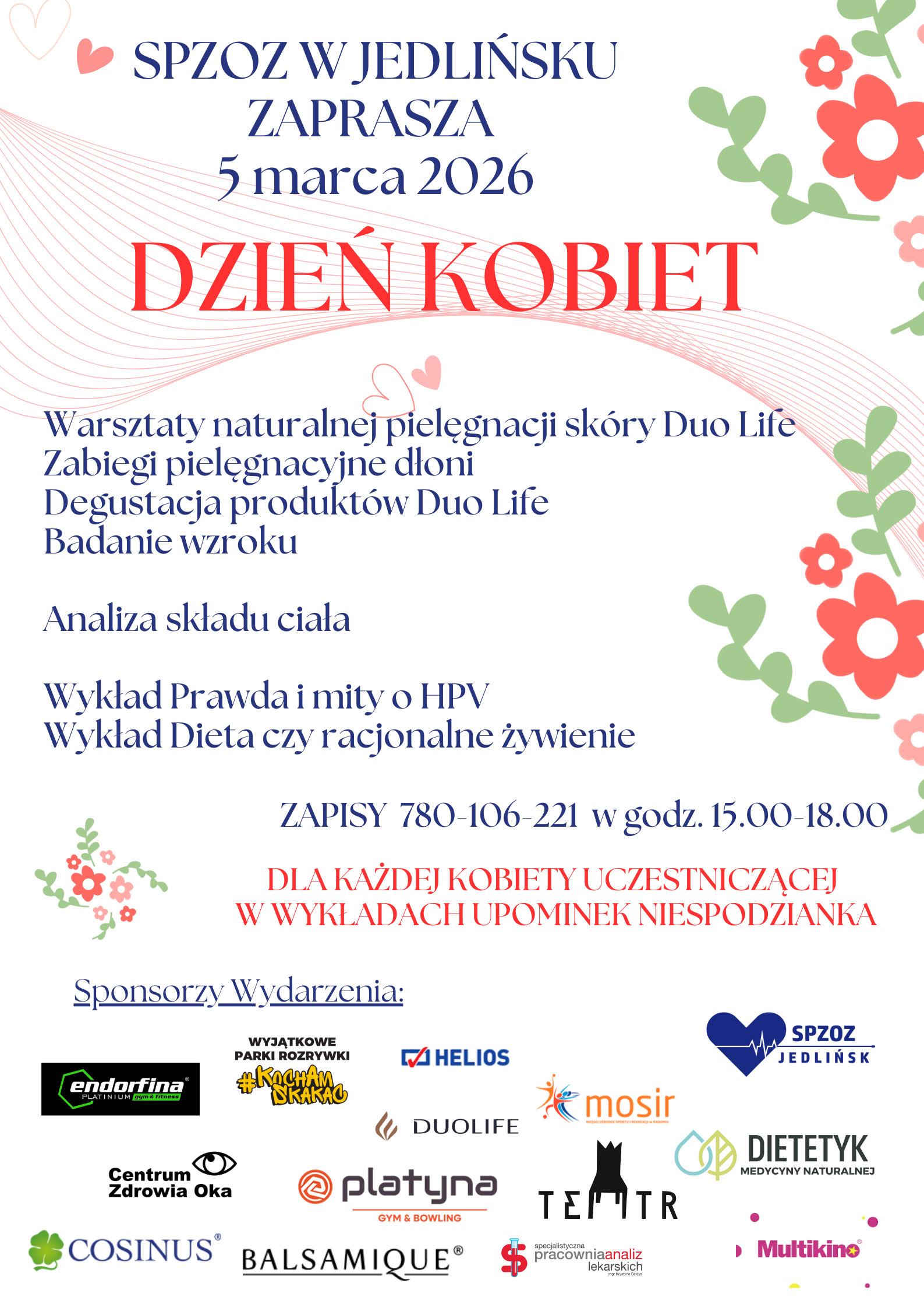 Dzień Kobiet w Ośrodku Zdrowia w Jedlińsku