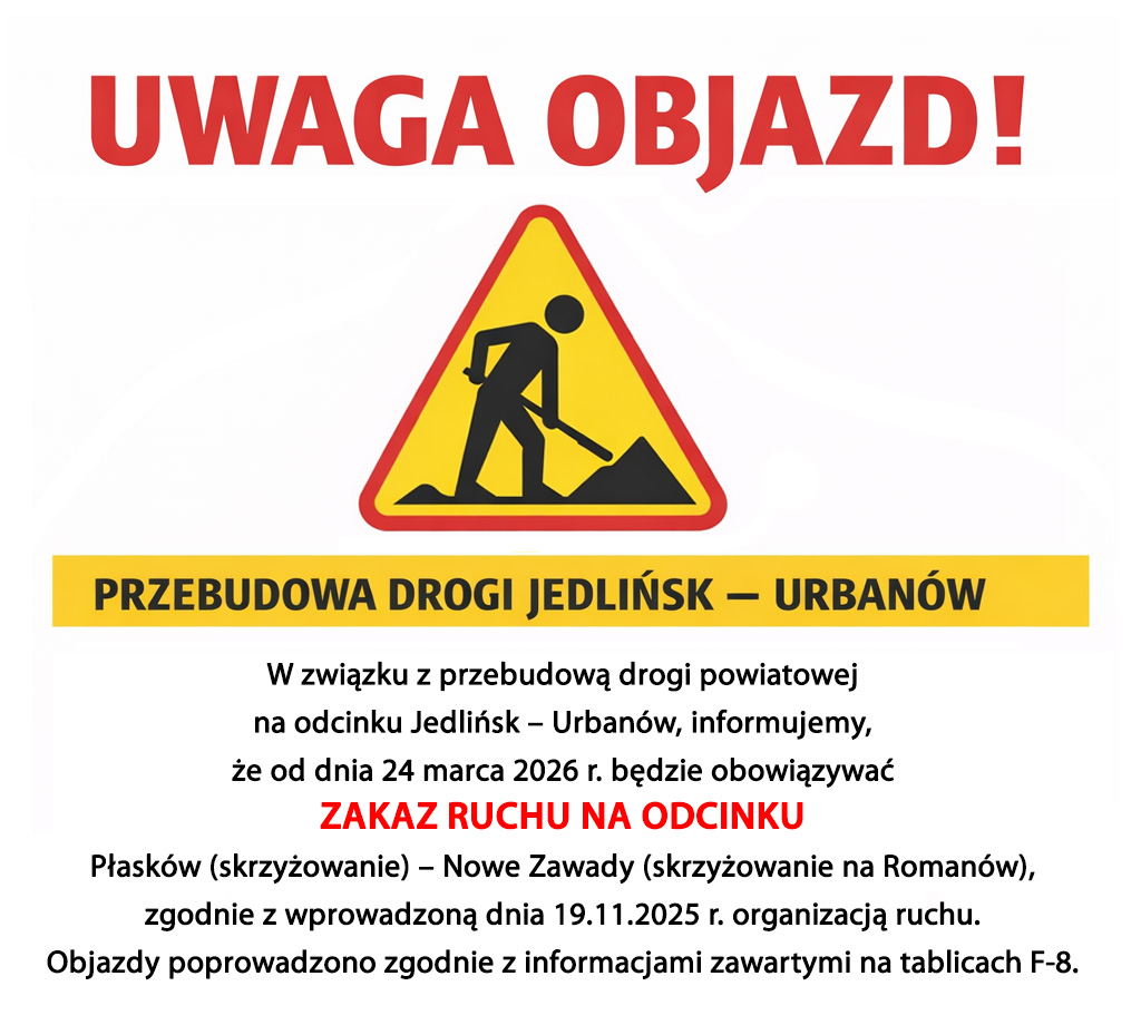 Uwaga objazd!