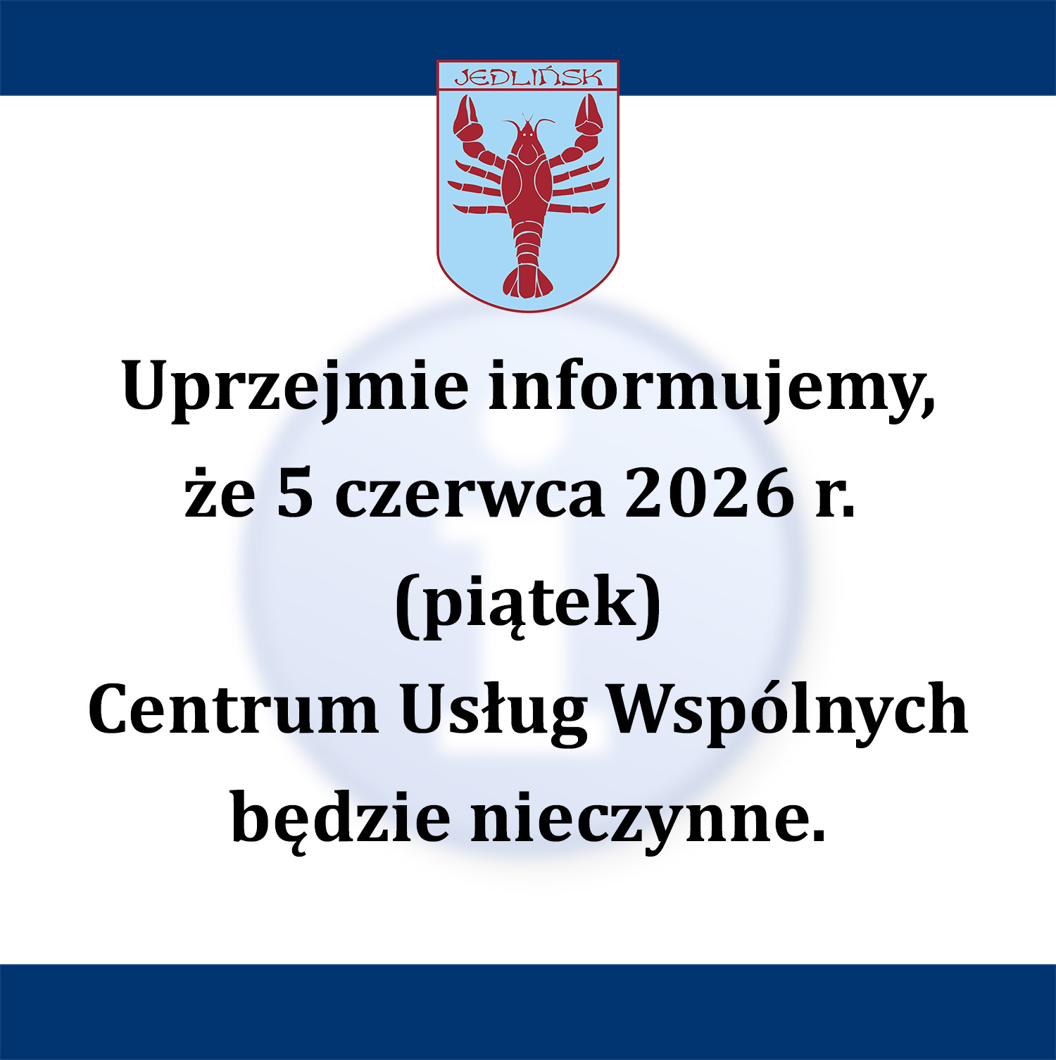 CENTRUM USŁUG WSPÓLNYCH NIECZYNNE!